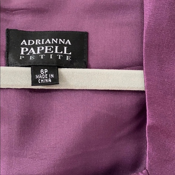 Adrianna Papell A-kind purple satin dresss - Picture 2 of 3